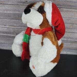 TL Toys Puppy Dog Plush Interactive Singing Moving Large 19" Tall Santa Hat